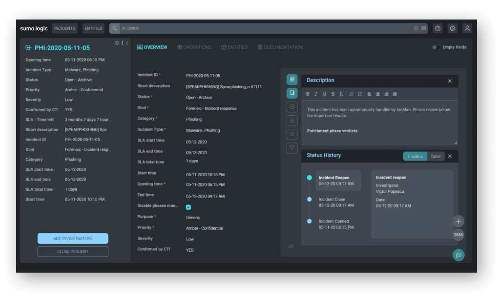 Modernizing SecOps 9 dashboard threat focus section