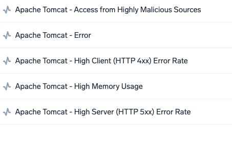 dashboard Tomcat Alerts