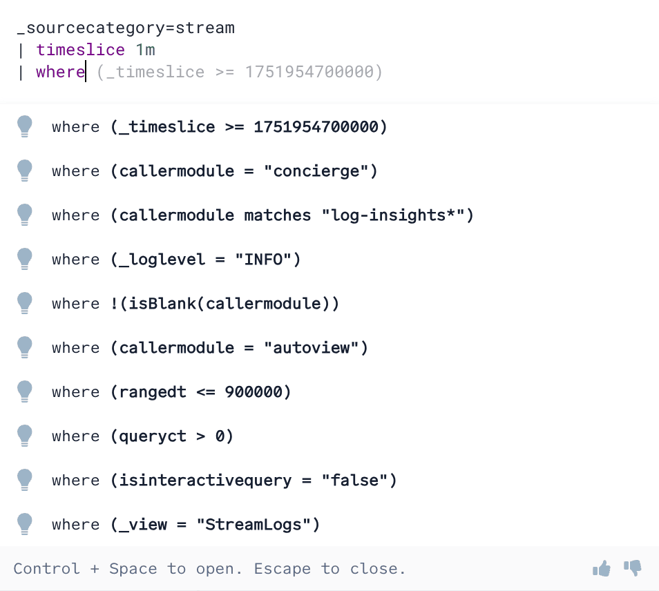 whatsnew query assist